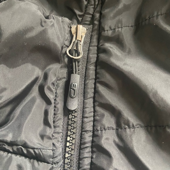 CB Black Moto Jacket Knit Back  Asymmetrical Zip with Pockets Womens Sz M - Picture 7 of 8